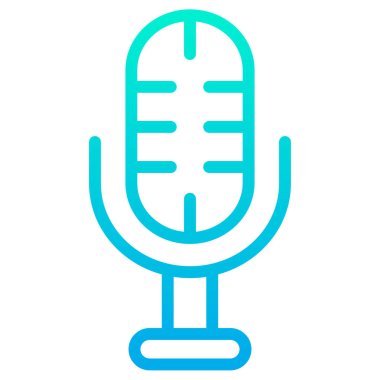 mikrofon simgesi, vektör illüstrasyonu