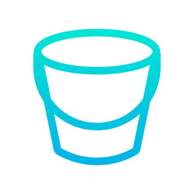 Bir kova simgesinin vektör illüstrasyonu