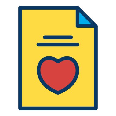 aşk harfi web simgesi basit vektör illüstrasyonu