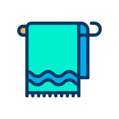 Havlu. Web simgesi vektör illüstrasyonu