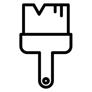 Beyaz arkaplanda basit fırça vektör resimleme