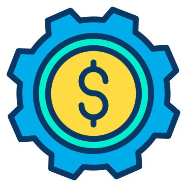 iş ve finans düz vektör simgesi 