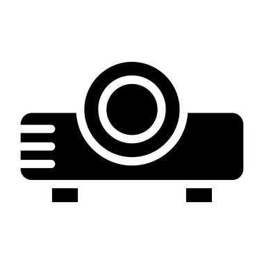 Projektör minimalist vektör simgesi beyaz üzerinde izole 