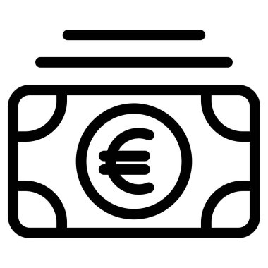 Avro parası. Web simgesi basit tasarım