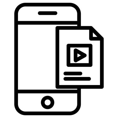 Akıllı telefon. Web simgesi basit illüstrasyon