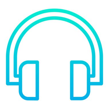 kulaklık simgesi, vektör illüstrasyonu