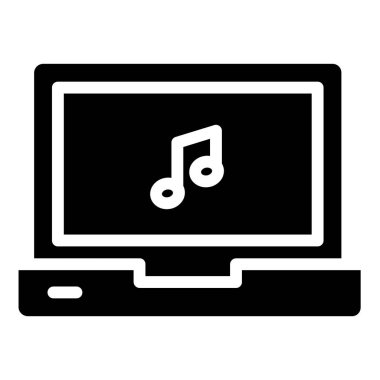 dizüstü bilgisayar simgesi, vektör illüstrasyonu