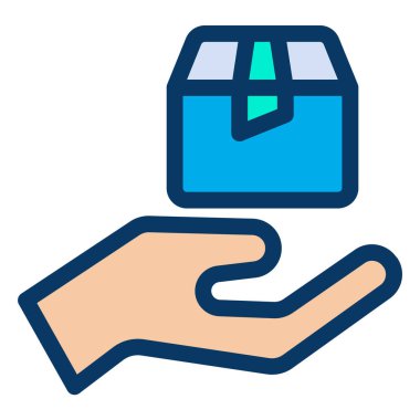 dağıtım kavramı basit sanat vektörü illüstrasyonu 