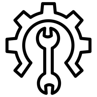 Bakım web simgesi basit vektör illüstrasyonu