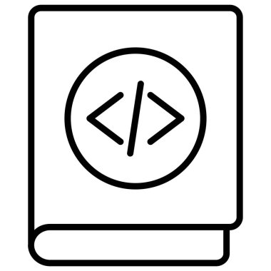 Kodlama. Web simgesi basit illüstrasyon