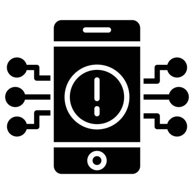 Cep telefonu simgesi, vektör illüstrasyonu