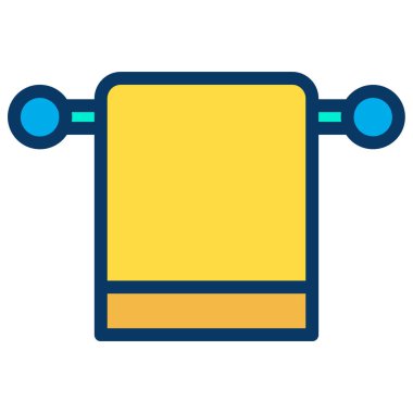 Havlu. Web simgesi vektör illüstrasyonu