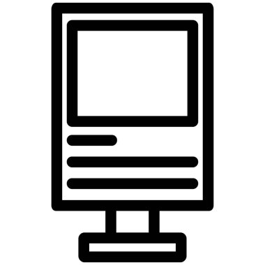 poster minimalist vektör simgesi beyaz üzerine izole