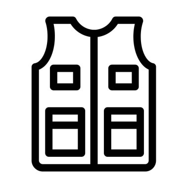 Modern Gilet simgesinin vektör illüstrasyonu
