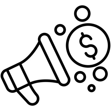 megafon simgesi, vektör illüstrasyonu