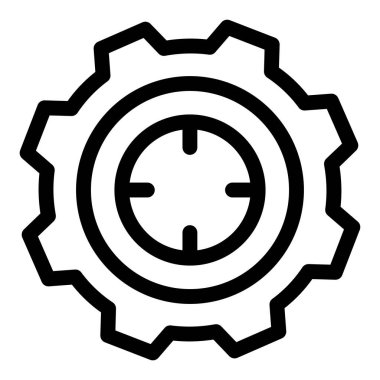 Beyaz arkaplandaki basit vektör simgesini hedef al