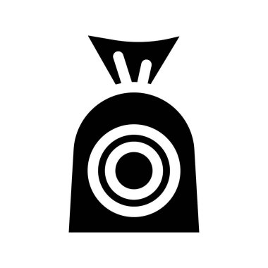 Para çantası düz simge, vektör resim izole