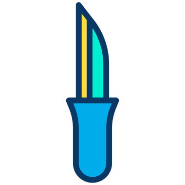 Basit bıçak simgesi, vektör illüstrasyonu