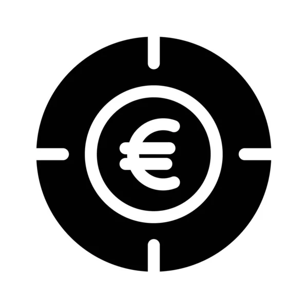 Euro Currency Concept Simple Art Vector Illustration — Stock Vector