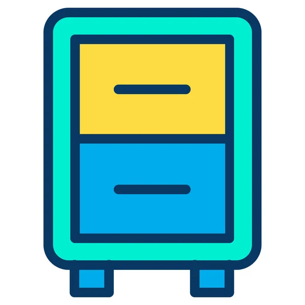 Réfrigérateur Icône Web Illustration Simple — Image vectorielle