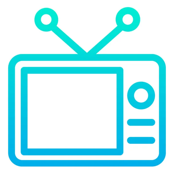 Televisie Eenvoudig Pictogram Vectorillustratie — Stockvector