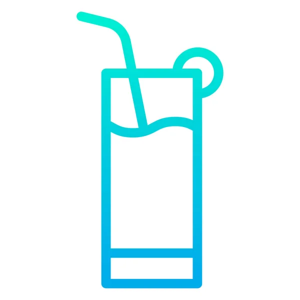 Cocktail Web Icon Vektor Illustration — Stockvektor