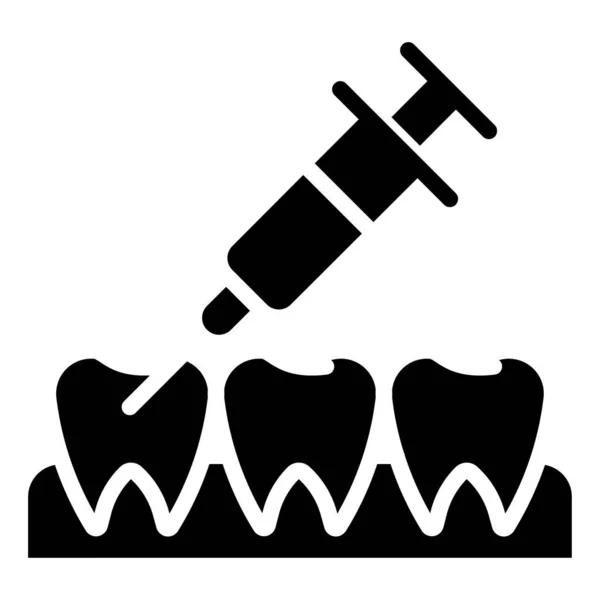 Cuidados Dentários Ícone Simples Ilustração Vetorial — Vetor de Stock