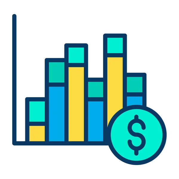 Negócio Finanças Ícone Vetor Plano — Vetor de Stock