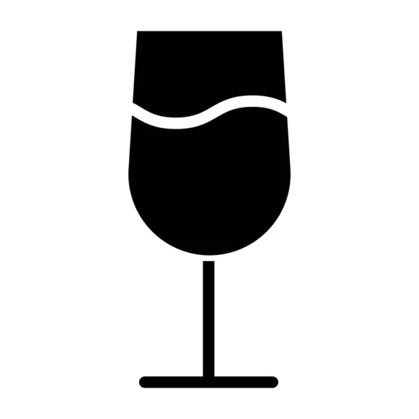 Wino Szklanka Ikona Wektor Ilustracja — Wektor stockowy