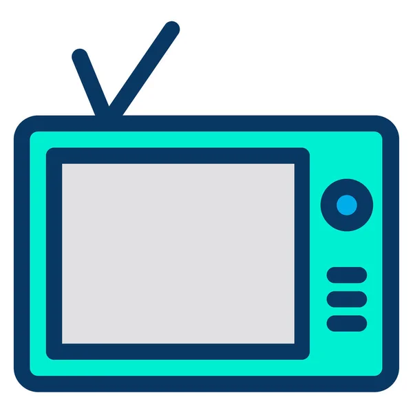 Televíziós Egyszerű Ikonra Vektoros Illusztráció — Stock Vector