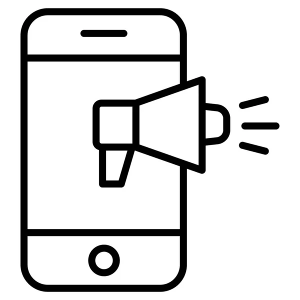 Smartphone Simgesi Vektör Illüstrasyonu — Stok Vektör