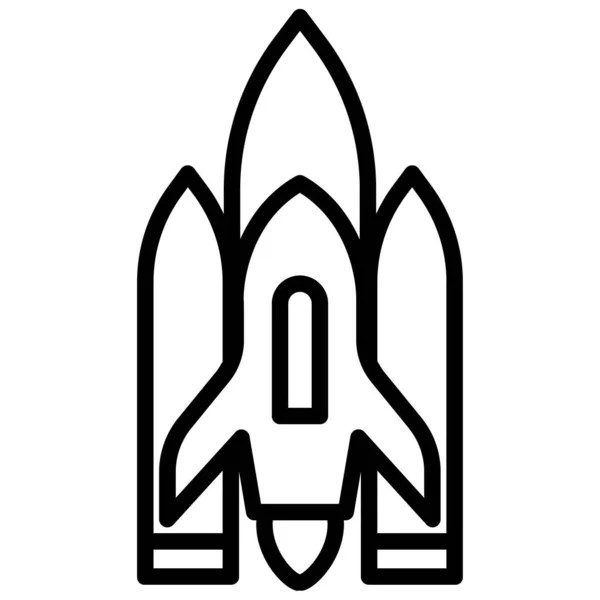 Lanzamiento Cohetes Ilustración Simple — Archivo Imágenes Vectoriales