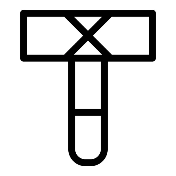 Einfache Abbildung Des Hammer Vektor Symbols Auf Weißem Hintergrund — Stockvektor