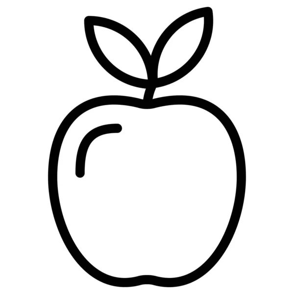 Apfel Web Icon Vektor Illustration — Stockvektor