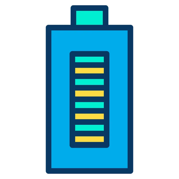 Icône Batterie Plate Sur Fond Blanc — Image vectorielle