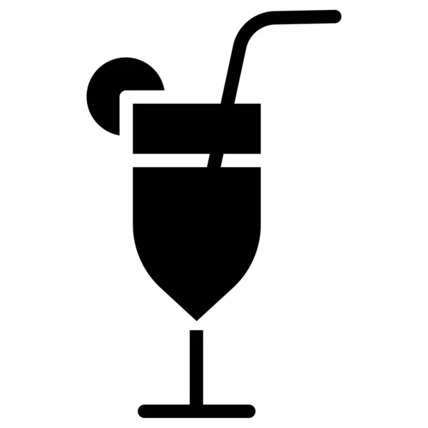 Cocktail Web Icon Vektor Illustration — Stockvektor