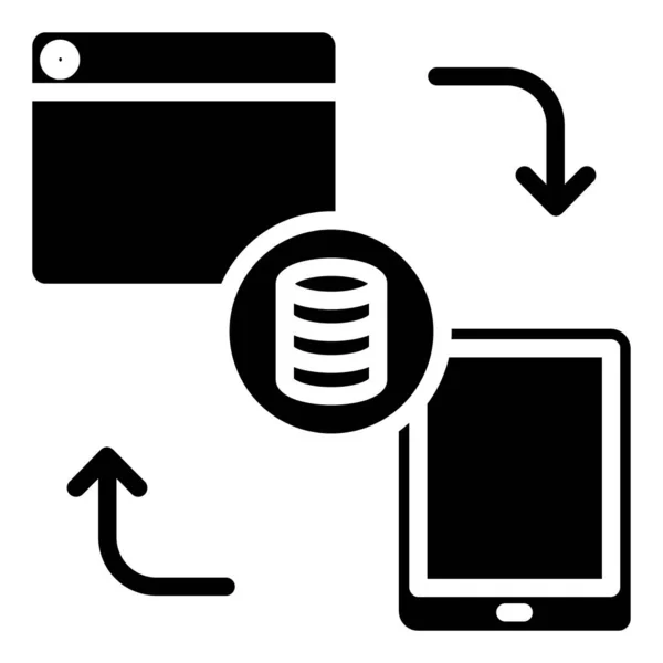 Transfer Data Ilustrasi Sederhana - Stok Vektor