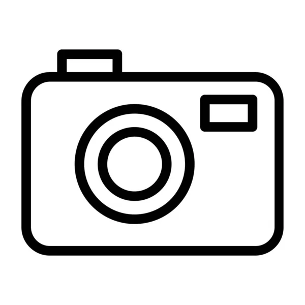 Камера Минималистичный Вектор Значок Изолирован Белом — стоковый вектор
