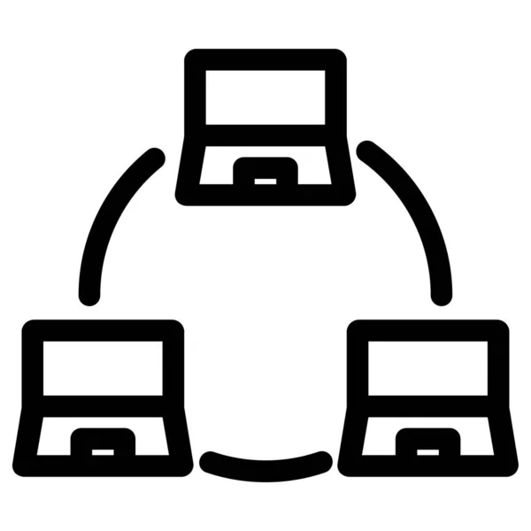 Icona Del Computer Portatile Illustrazione Vettoriale — Vettoriale Stock