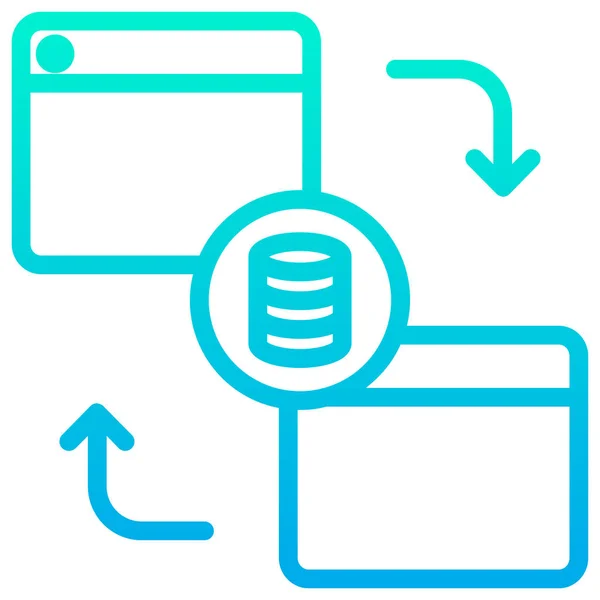 Transferencia Datos Ilustración Simple — Vector de stock