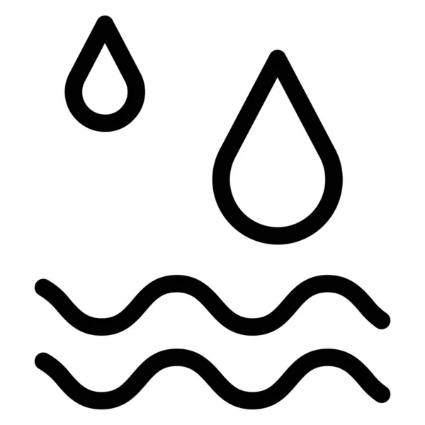 Gota Agua Ilustración Simple — Vector de stock