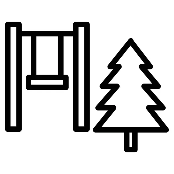 クリスマスツリー シンプルなデザイン — ストックベクタ