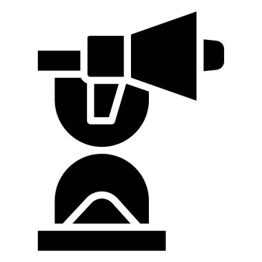 Konuşmacı. Web simgesi basit illüstrasyon