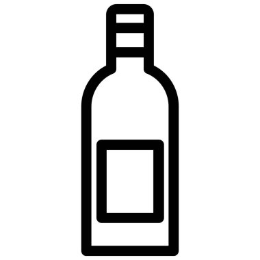 şarap şişesi, web simgesi vektör illüstrasyonu