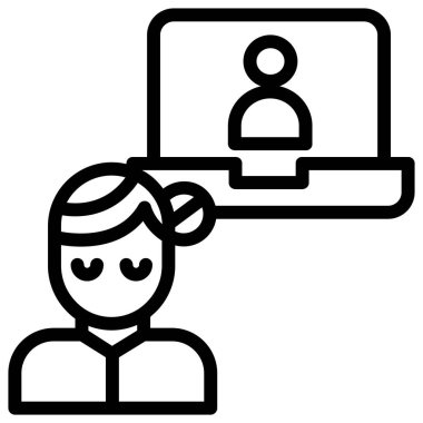 kullanıcı. Web simgesi basit illüstrasyon