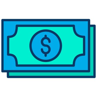 iş ve finans düz vektör simgesi 