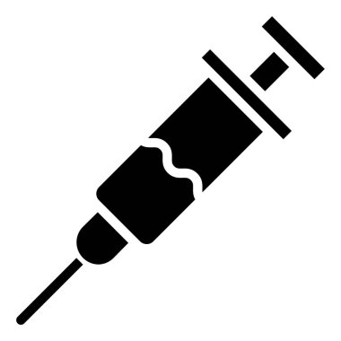 şırınga basit simgesi, vektör çizim