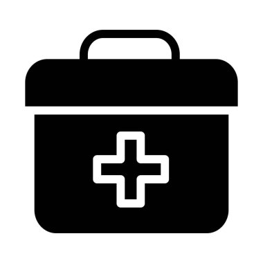 İlk yardım web simgesi, vektör illüstrasyonu 