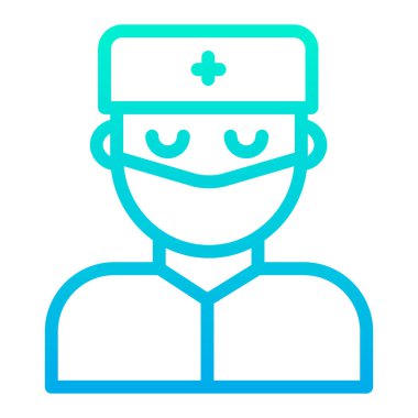 Doktor. Web simgesi basit illüstrasyon