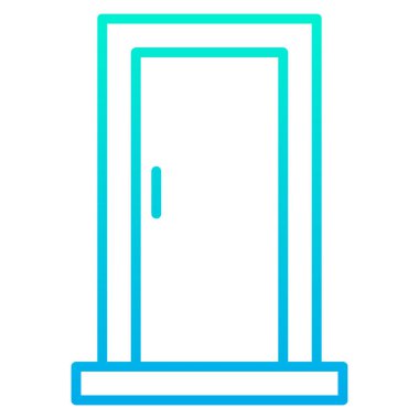 Kapı. Web simgesi basit illüstrasyon